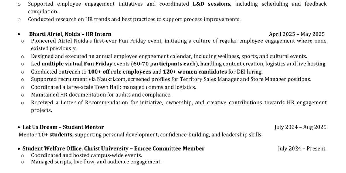 Click to view full size (1 of 2) Looking for HR Internship - Image 1