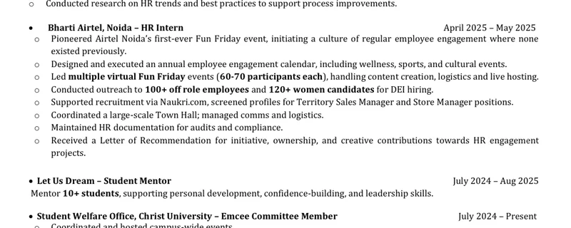 Looking for HR Internship