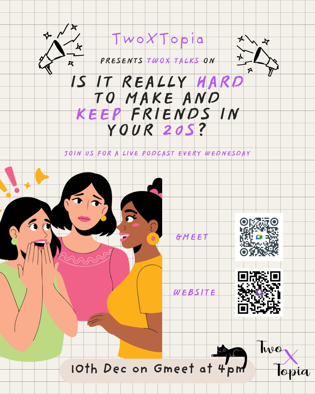  Is It Really Hard to Make and Keep Friends in Your 20s? Join our live discussion on 10th Dec