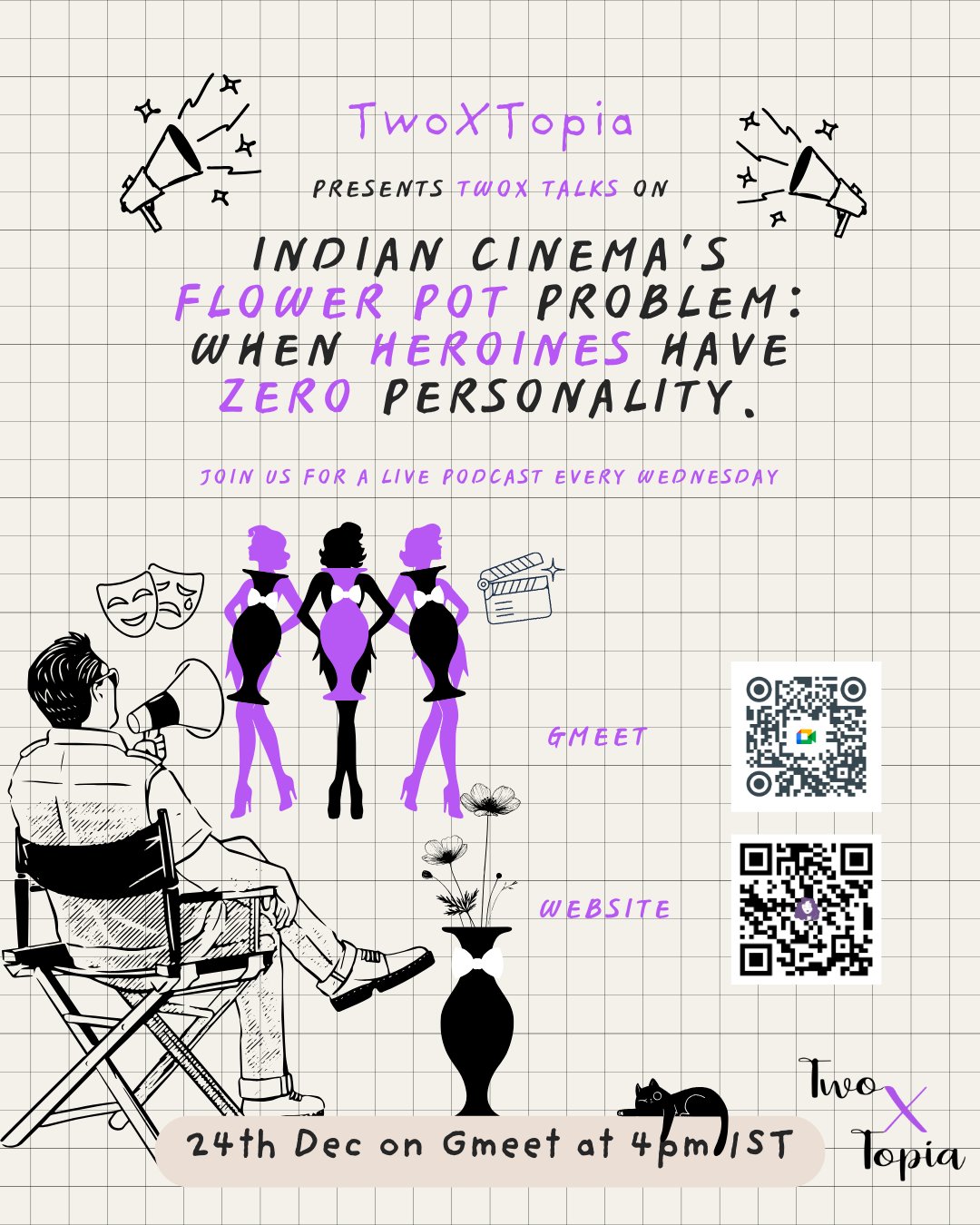 Indian Cinema's Flower Pot Problem : When Heroines Have Zero Personality? Join our live podcast on 24th Dec!