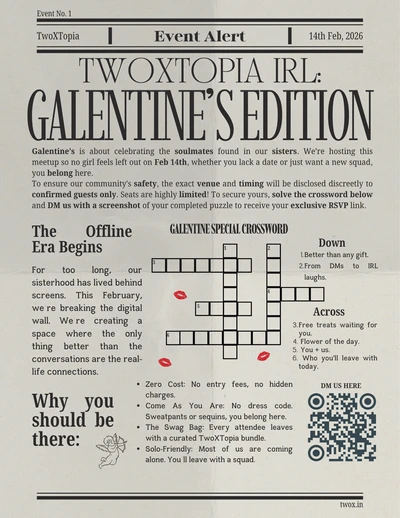 TwoXTopia IRL - Galentine's Edition for 14th Feb, 2026