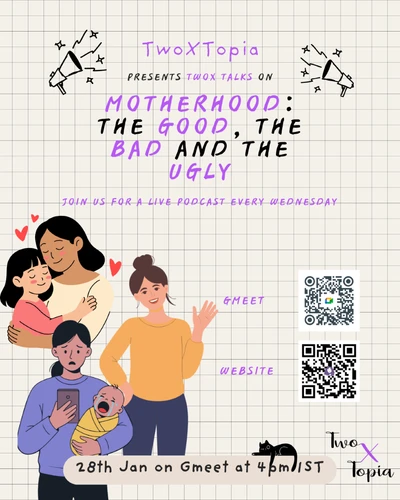 Motherhood: The Good, The Bad and The Ugly. Join our live discussion on this topic on 28th Jan, 4pm IST