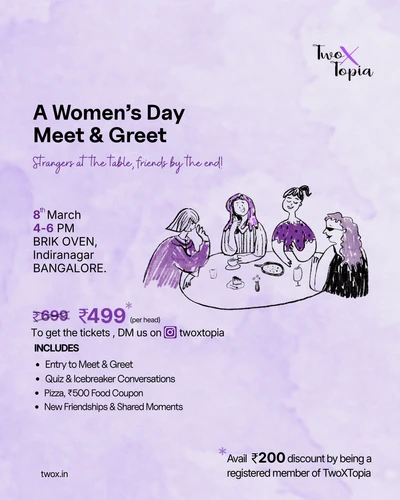 Women's Day Meet and Greet with Games, Conversation and a free Pizza on 8th March, 2026 in Brik Oven