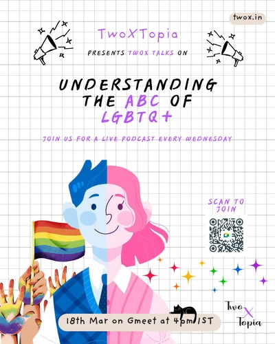 Understanding the ABC of LBGTQ+. Join our live discussion on this topic on 18th March, 4pm IST