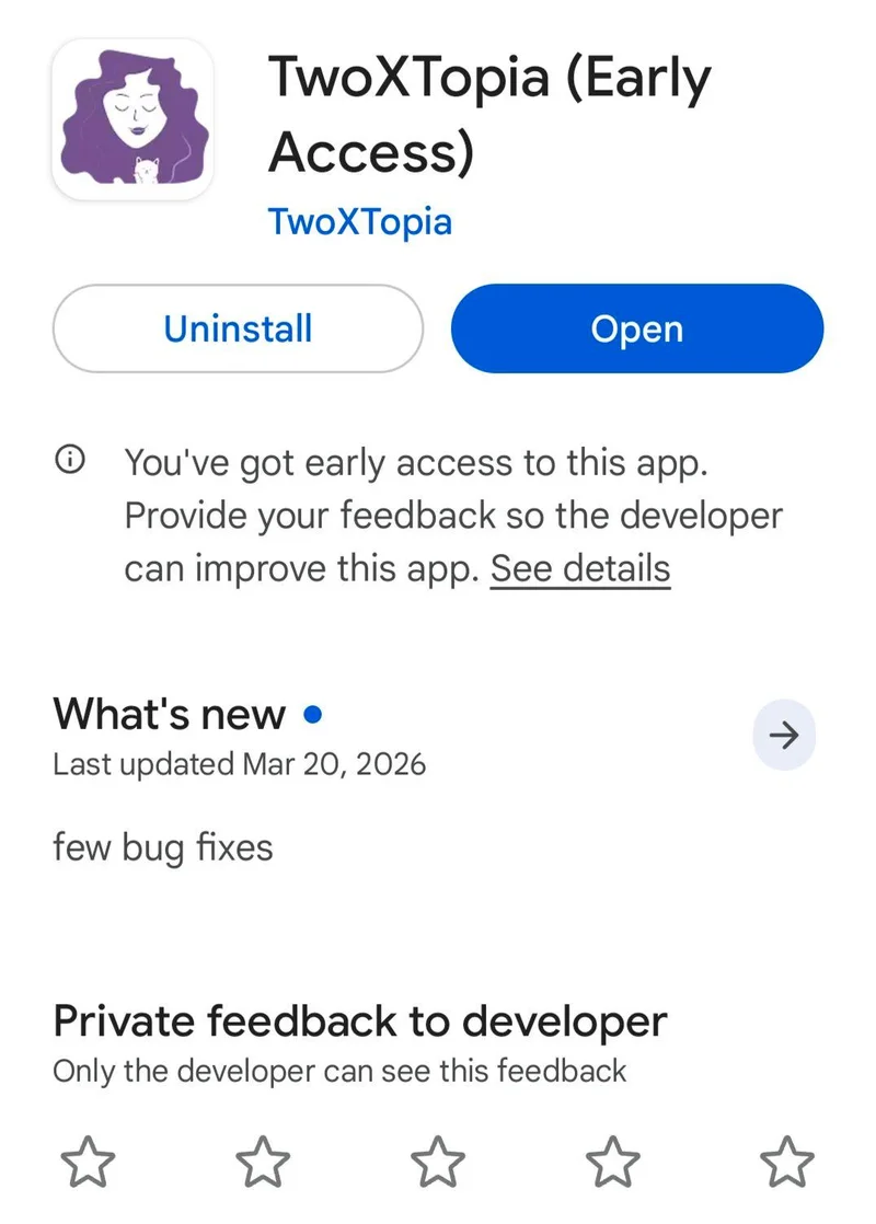 We’re launching the TwoXTopia Android App 🚀 (Need Early Testers!)